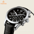 High Quality Quartz Steel Watch with Leather Watch 72440